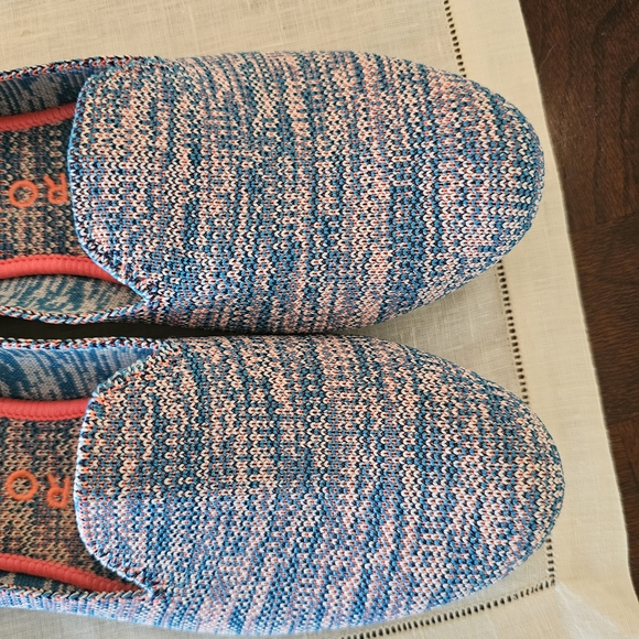 Rothy's The Flat In Turquoise Melange Round Toe Slip-On Flat Womens Shoes Sz 8 - Picture 12 of 14